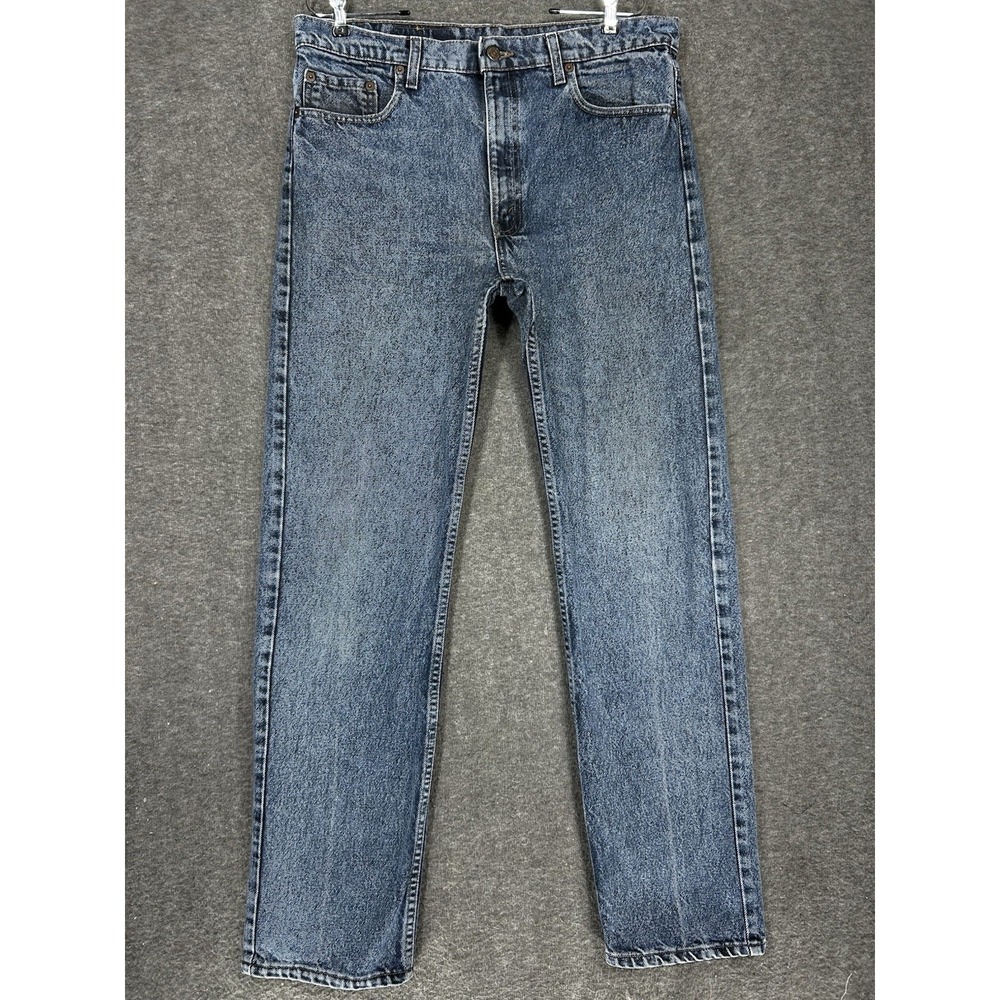 Vintage Levis 505 Jeans Mens 36x32 (fits 35x32) Dark Stone Wash Made In USA 90s